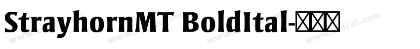 StrayhornMT BoldItal字体转换